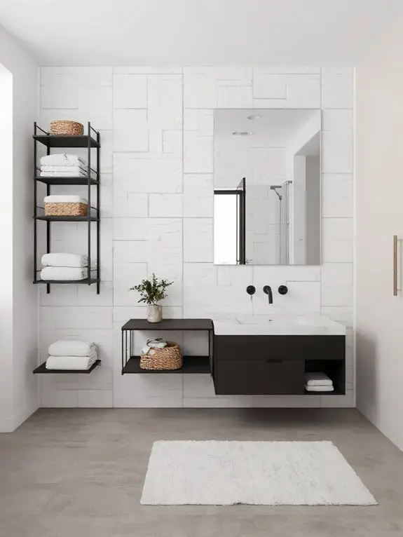 stylish open shelving storage