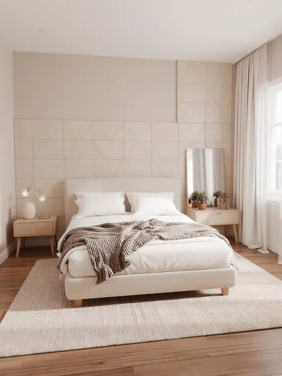 subtle patterned accent wall