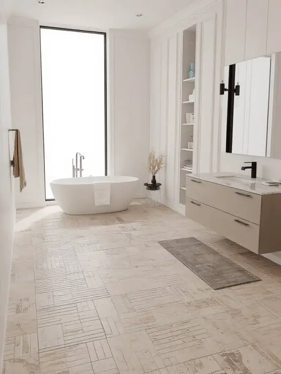 subtle textured mosaic flooring