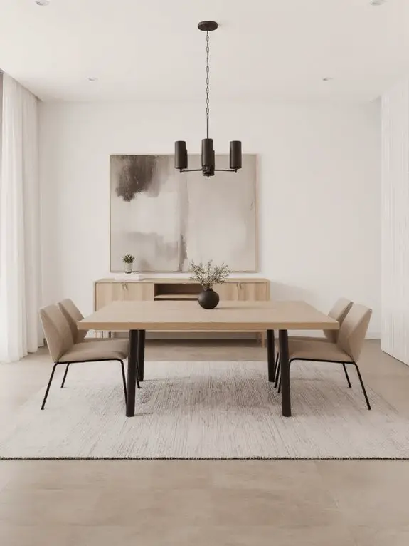 sustainable minimalist dining design