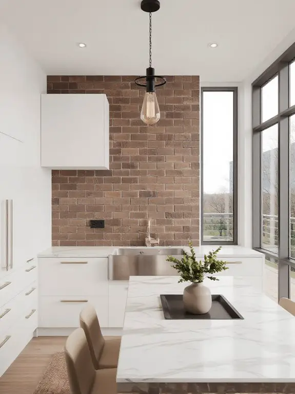 textured brown brick wall