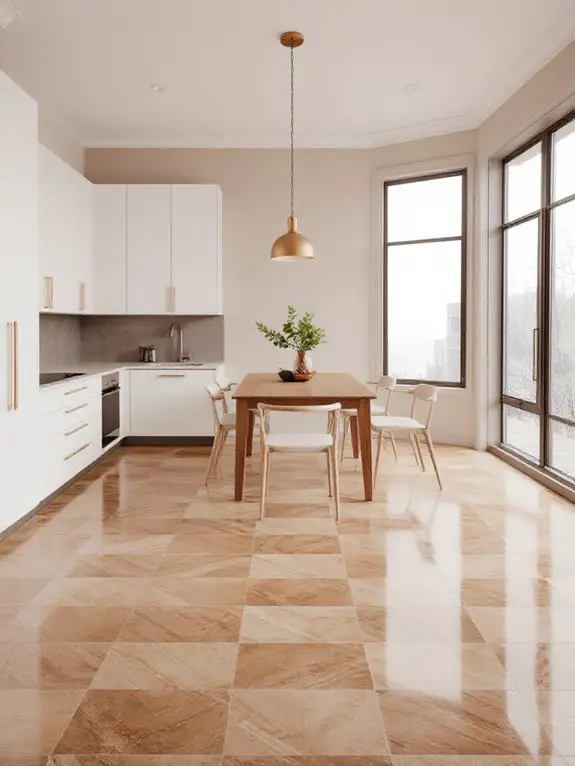 timeless checkerboard floor design