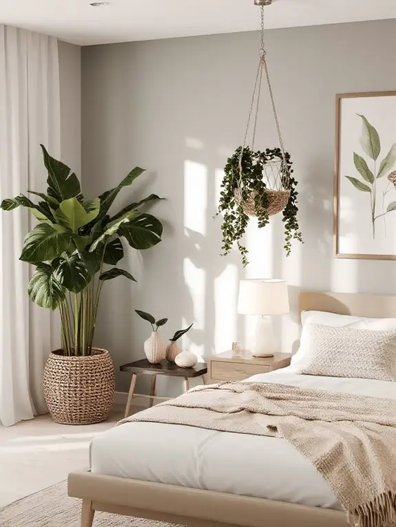 transform bedroom with greenery