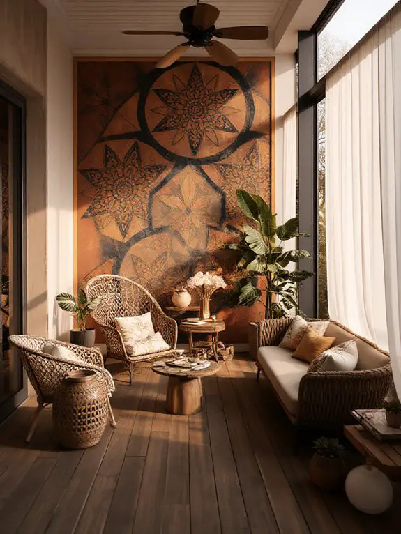 transform patio with mural