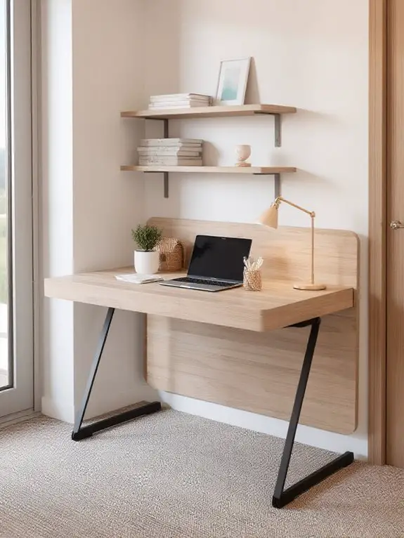 versatile compact fold down desk