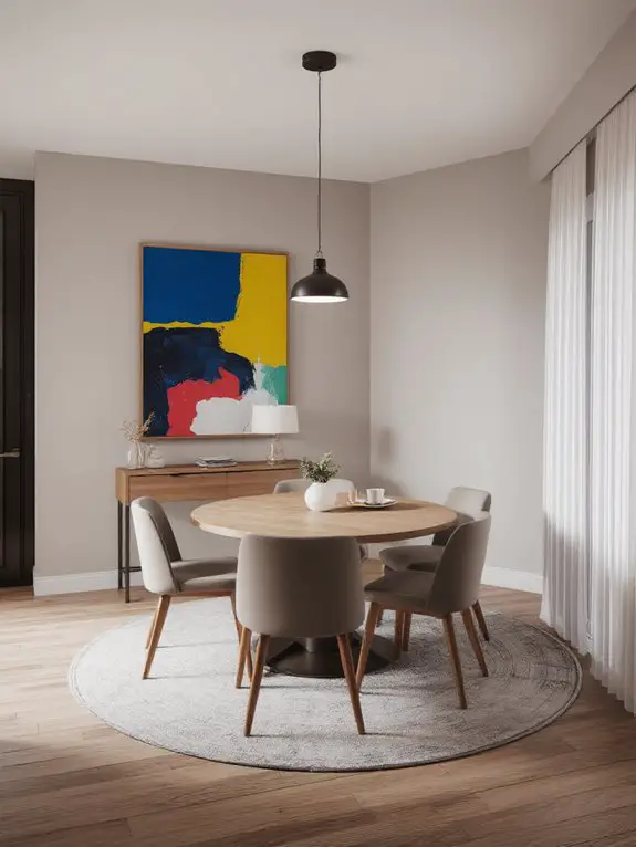 vibrant art energizes dining