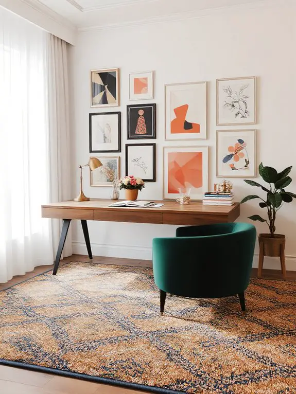 vibrant eclectic home office