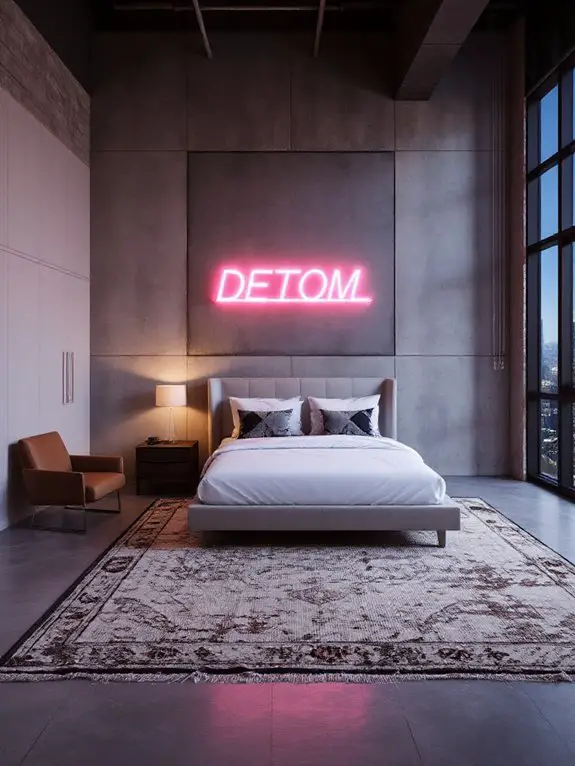 vibrant retro inspired neon glow