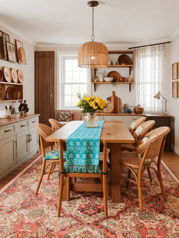 vibrant textiles create charm