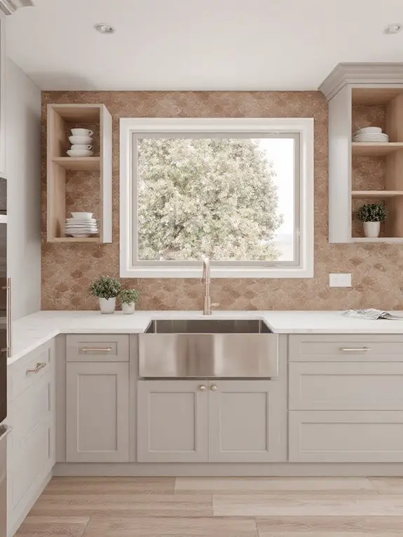 warm caramel accent tiles