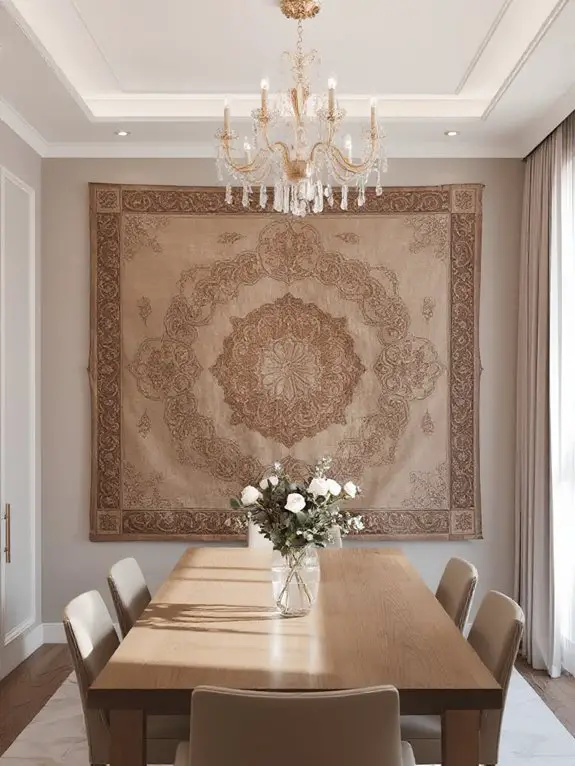 warm textured tapestry decor