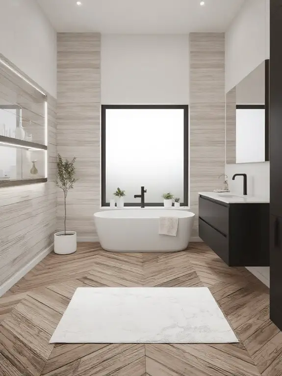 wood look porcelain tiles elegance