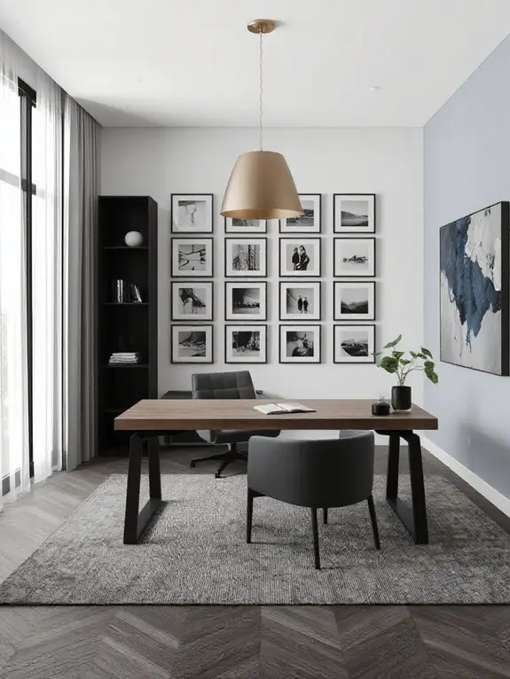 art focused minimalist workspace
