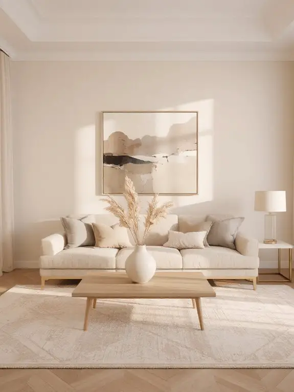 artistic cream wall decor