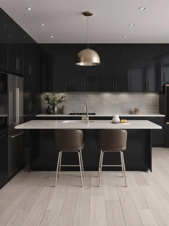black glossy modern elegance