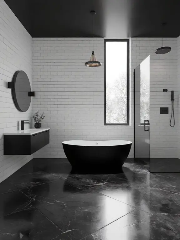 black white fixtures minimalism