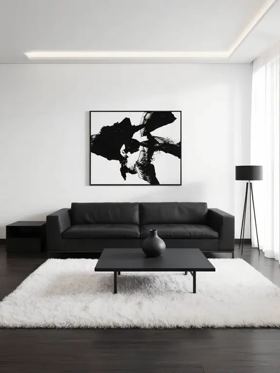 bold contrast minimalist balance