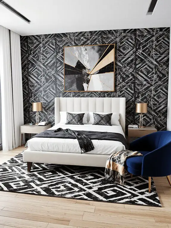 bold geometric design accents