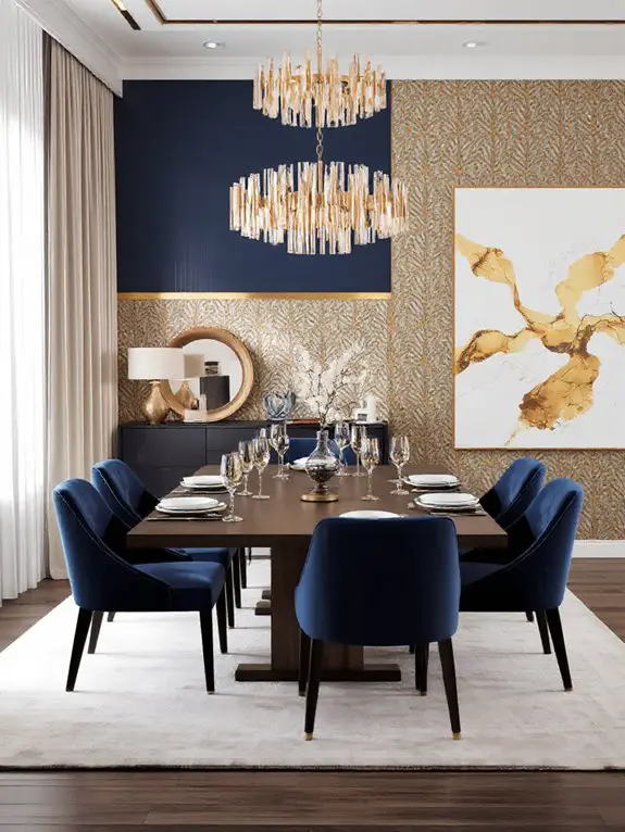 bold wallpaper dining statement