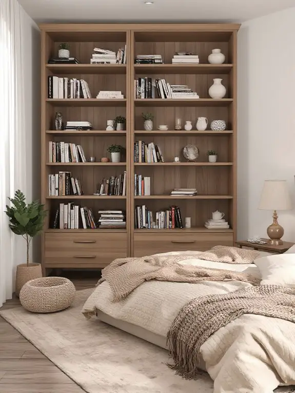 bookshelves boost bedroom style
