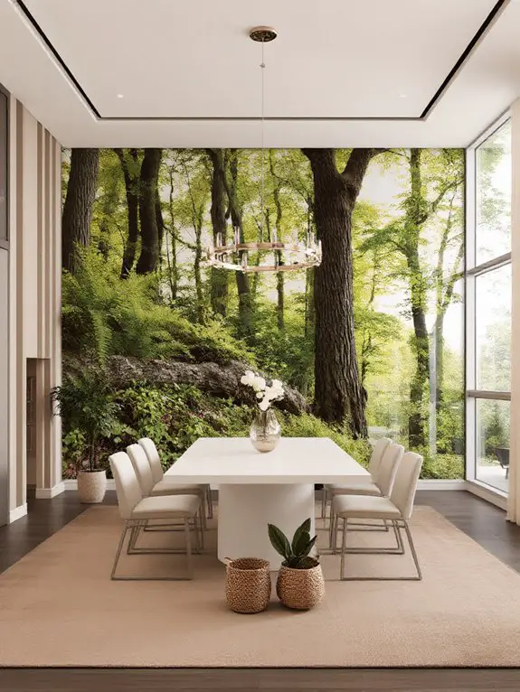 calming nature inspired murals