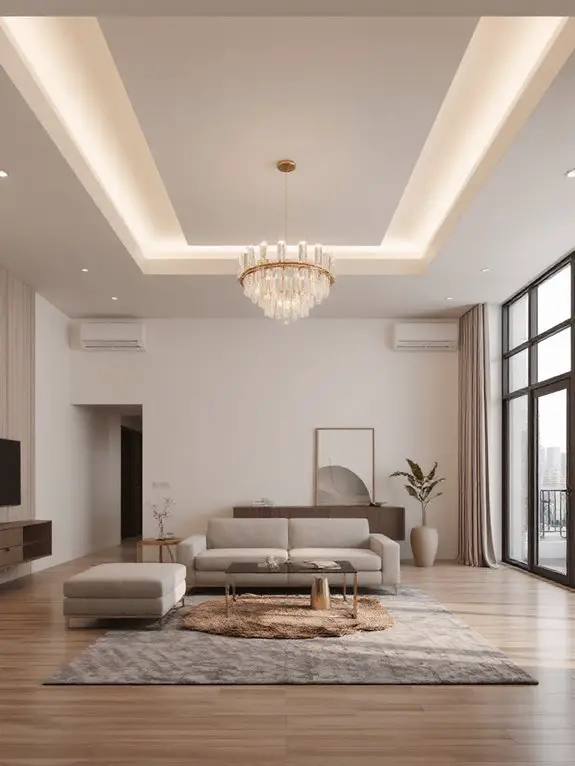 ceiling levels define zones
