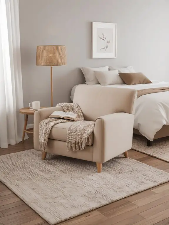 chair blanket cozy sanctuary