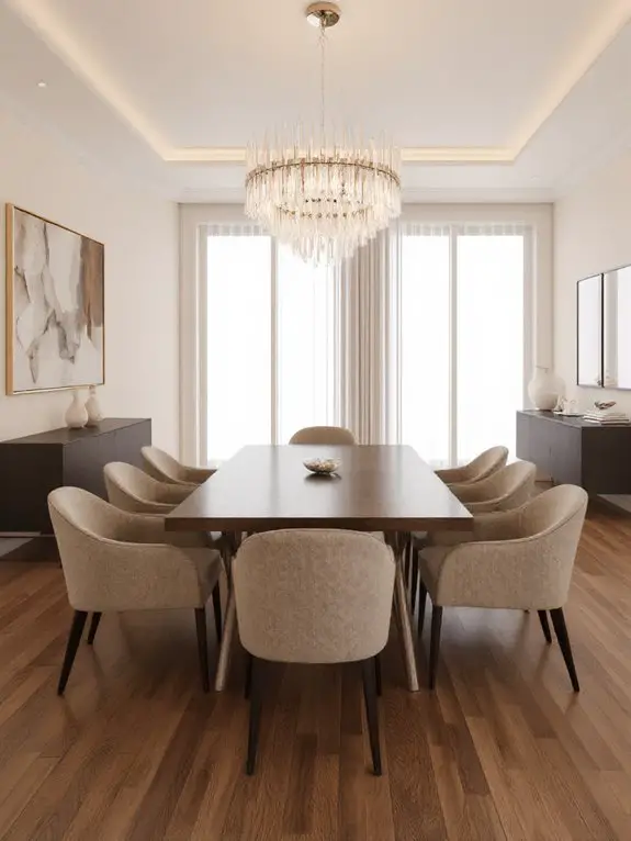 chandelier dining room illumination