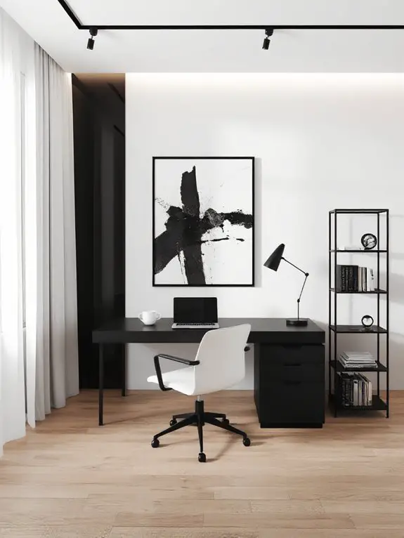 clean monochromatic workspace
