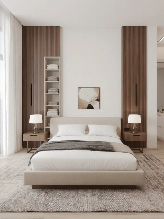 clutter free minimalist storage