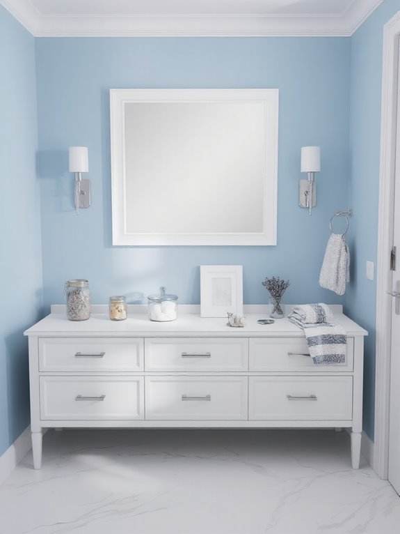 coastal blue glass organizers