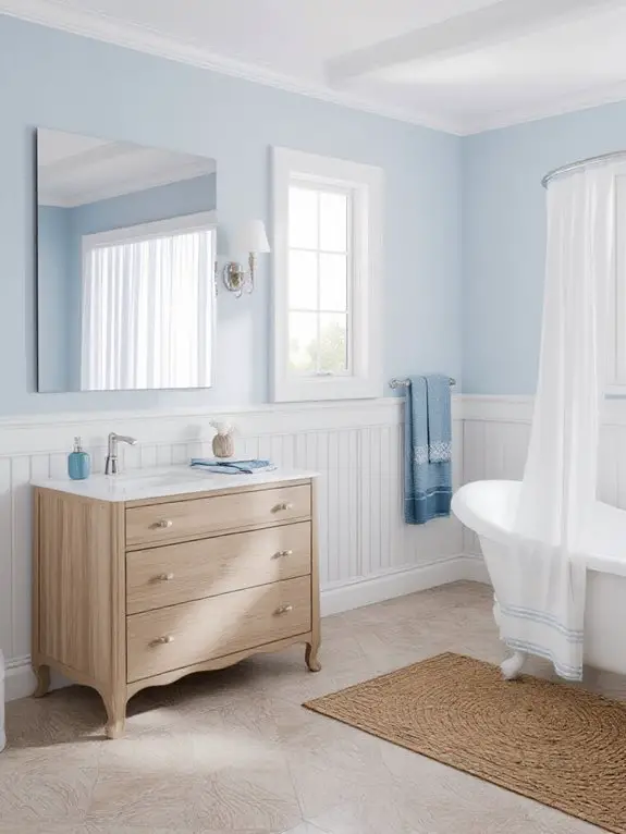 coastal sand blue accents