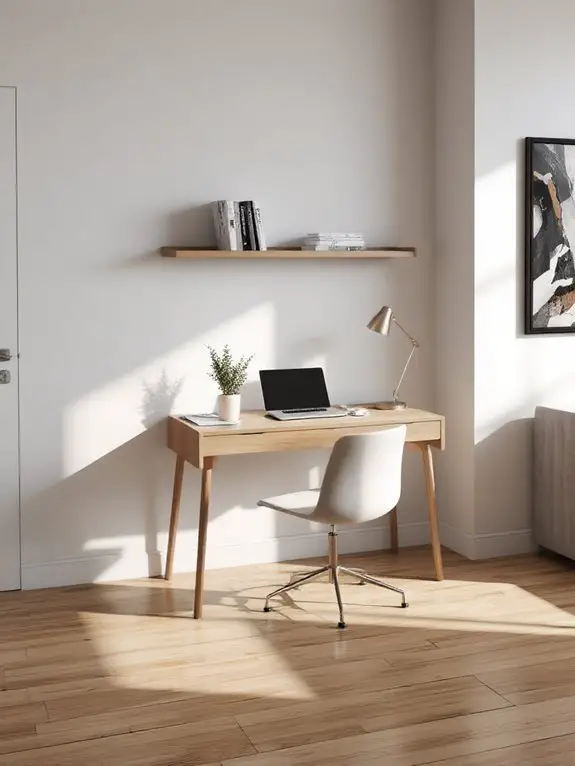 compact desk maximizes space