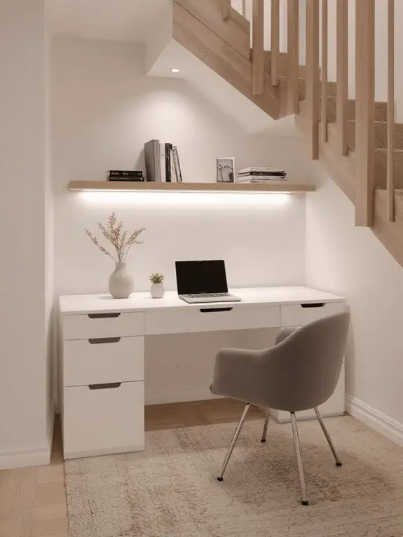 compact vertical office
