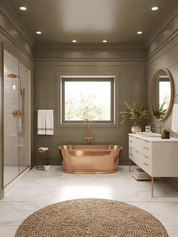 copper accents olive elegance