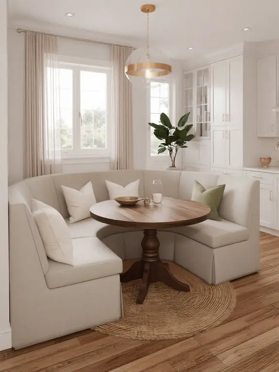cozy built in dining nook