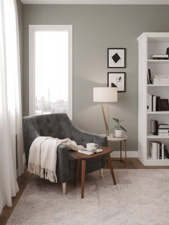 cozy light filled reading corner