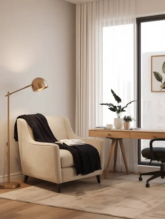 cozy workspace reading corner