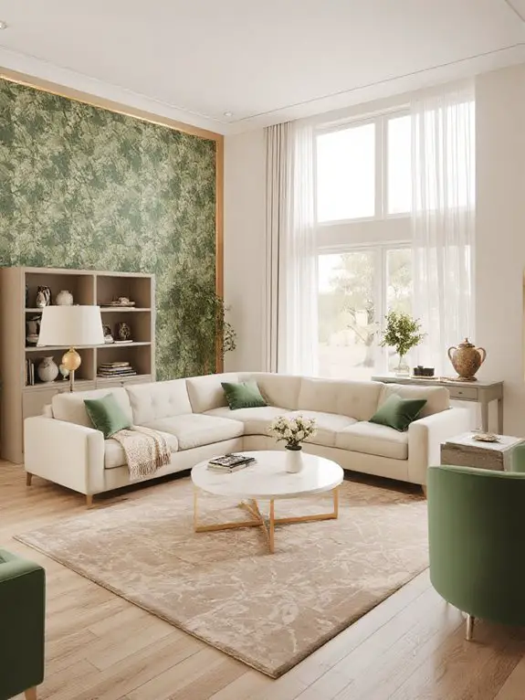 creamy green botanical elegance