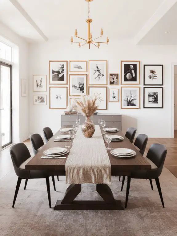 curated art wall display
