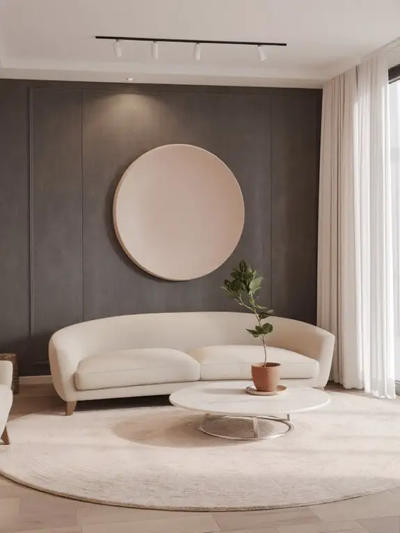 curved artistic wall decor