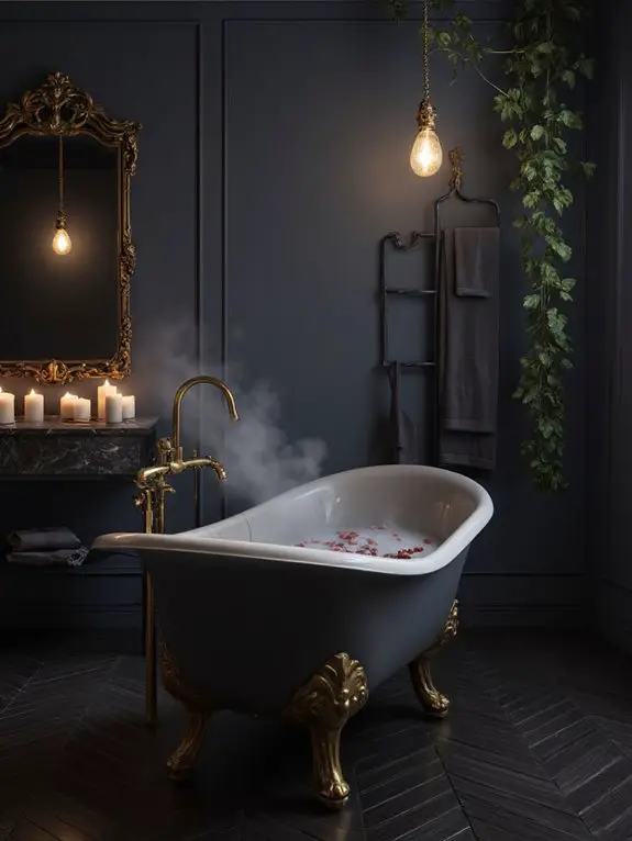dark dramatic bathroom designs