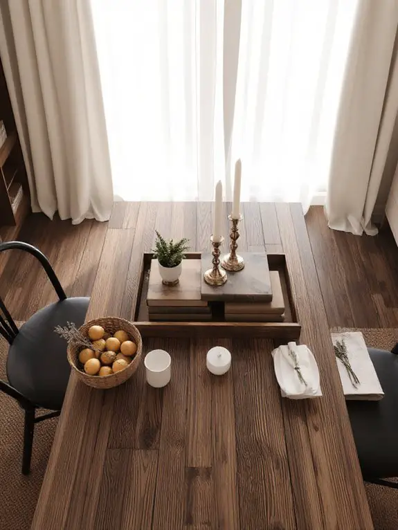 decorate with tiered trays