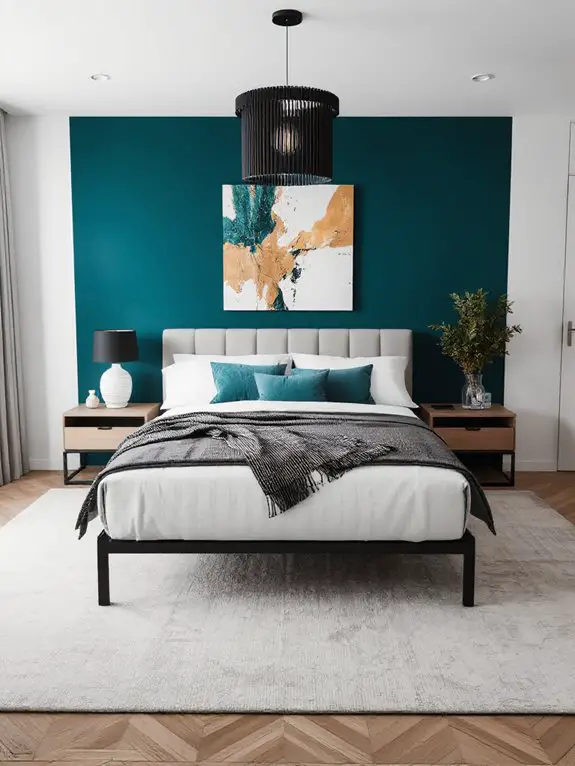 dramatic accent wall focus