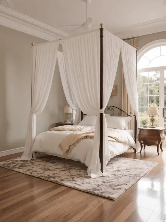 dreamy canopy bed elegance