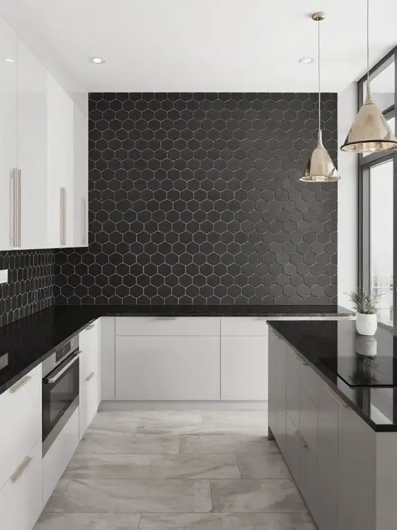 dynamic geometric kitchen accents