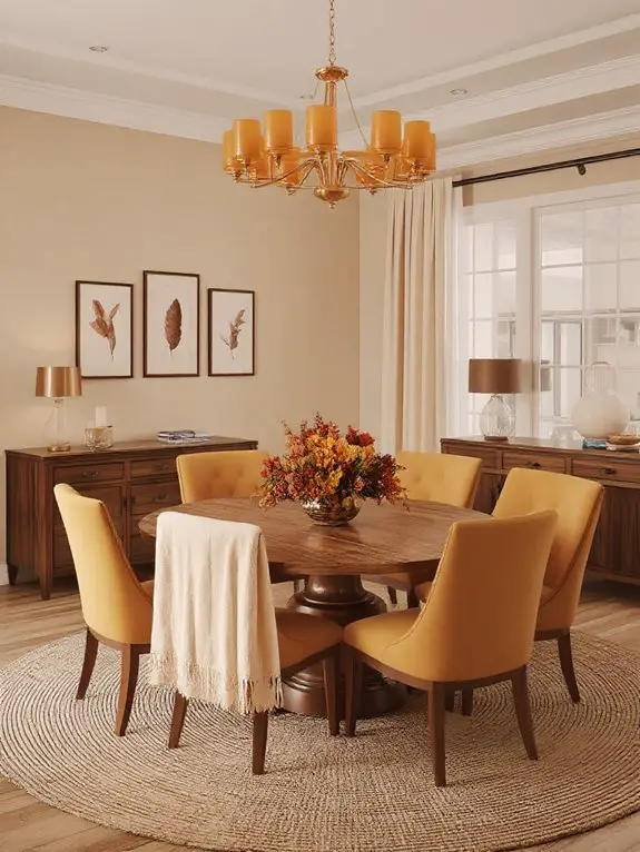 earthy warm fall hues