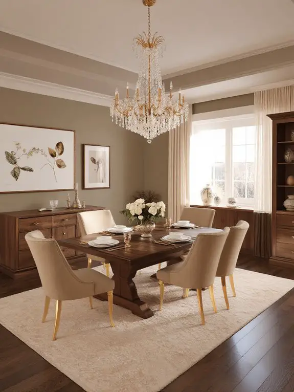 elegant dining room lighting