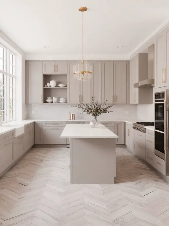 elegant herringbone tile design