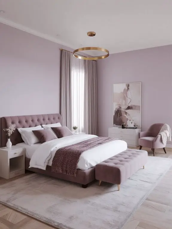 elegant mauve bedroom harmony